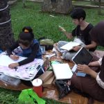 Aksi Menggambar Masal Balikpapan, Peserta Penuhi Taman Bekapai