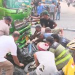Truk Bermuatan Sembako Tabrak Motor di Jalan Soekarno-Hatta, Satu Orang Dilarikan ke Rumah Sakit